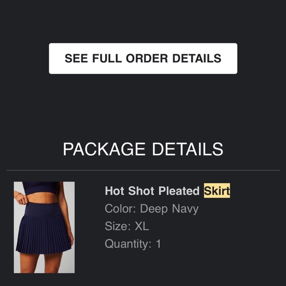 Fabletics Hot Shot Pleated Tennis Skirt | Navy | sz XL - Picture 9 of 9